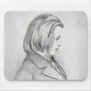 Porträt von Johanes Brahms alterte zwanzig, 1853 Mousepad