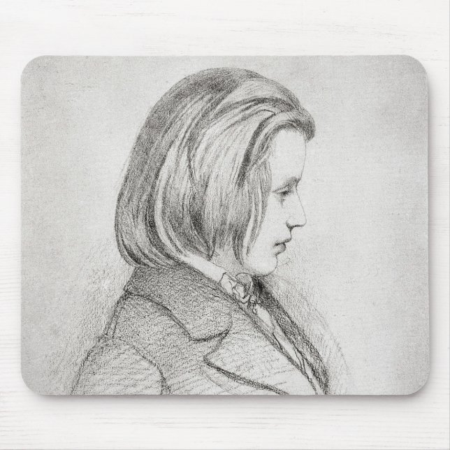 Porträt von Johanes Brahms alterte zwanzig, 1853 Mousepad (Vorne)