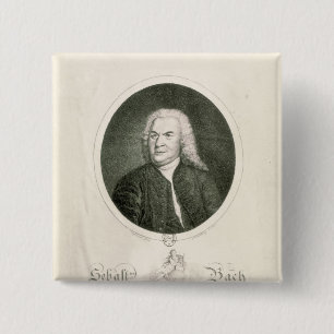 Porträt von Johann Sebastian Bach Button