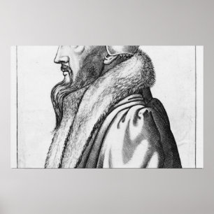 Porträt von Johannes Calvin alterte 53, 1564 Poster