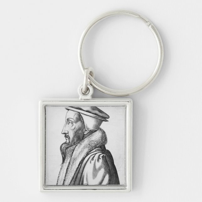 Porträt von Johannes Calvin alterte 53, 1564 Schlüsselanhänger (Vorne)