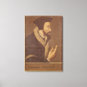 Porträt von Johannes Calvin Leinwanddruck