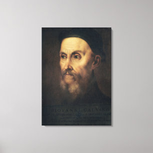 Porträt von Johannes Calvin Leinwanddruck