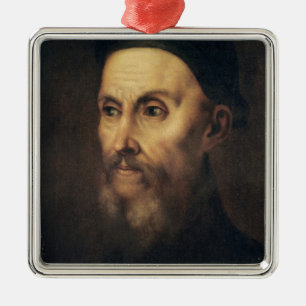 Porträt von Johannes Calvin Ornament Aus Metall