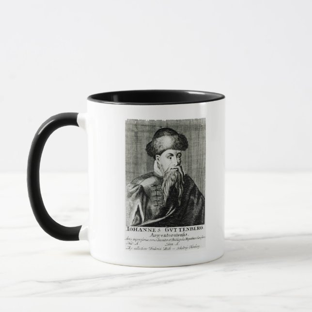 Porträt von Johannes Gutenberg Tasse (Links)