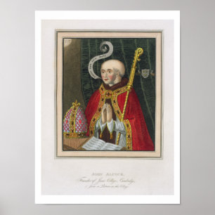 Porträt von John Alcock (C. 1430-1500), Gründer Poster