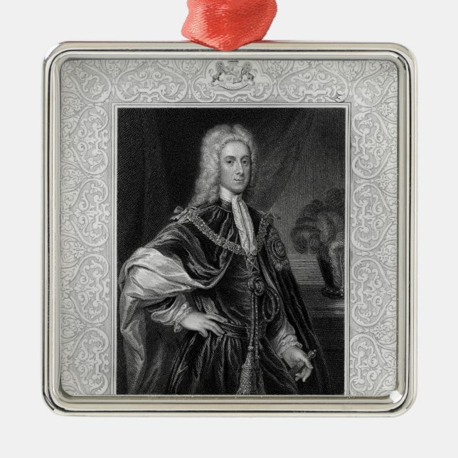 Porträt von John Campbell Silbernes Ornament (Vorne)