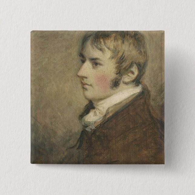 Porträt von John Constable (1776-1837) alterte Button (Vorderseite)