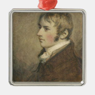Porträt von John Constable (1776-1837) alterte Silbernes Ornament