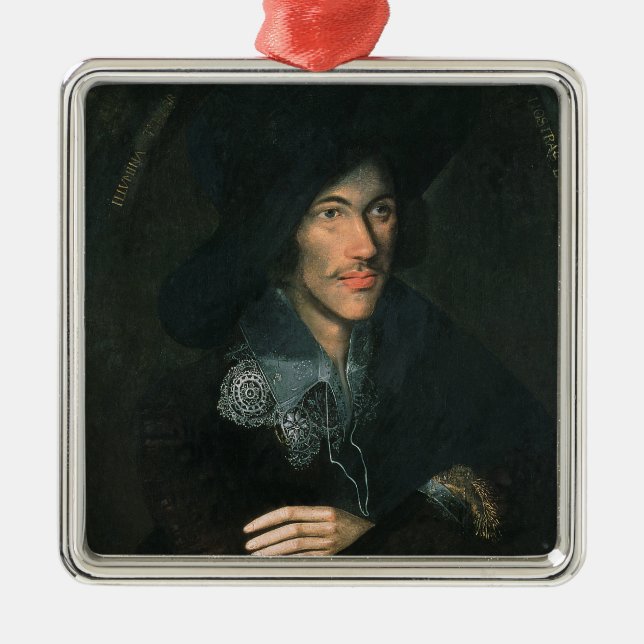 Porträt von John Donne, c.1595 Ornament Aus Metall (Vorne)