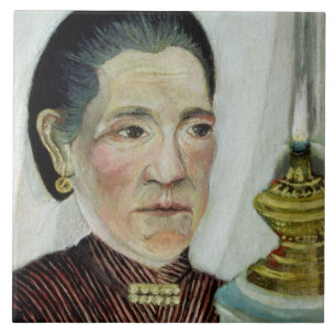 Porträt von Josephine, die des Künstlers Ehefrau Fliese
