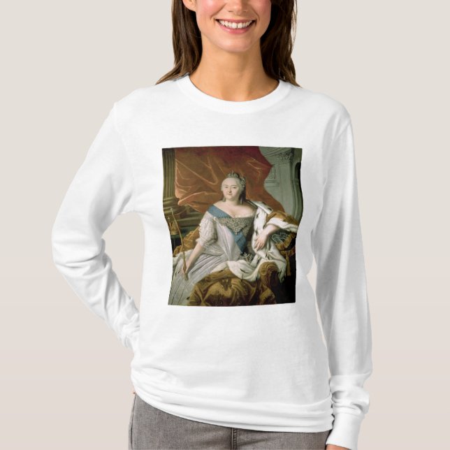 Porträt von Kaiserin Elizabeth Petrovna T-Shirt (Vorderseite)