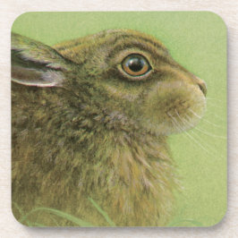 Porträt von Kaninchen Weide Kunst Untersetzer 6 Se