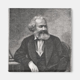 Porträt von Karl Marx 1857 Magnet