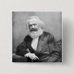 Porträt von Karl Marx Button
