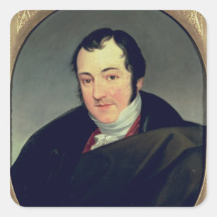 Porträt von Karl Thomas Mozart Quadratischer Aufkleber