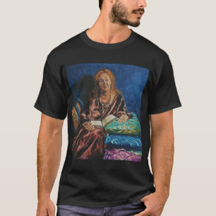 Porträt von Kerry Greenwood. Elizabeth Moore Gold T-Shirt