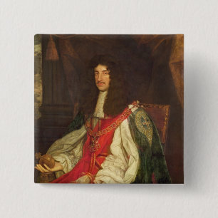 Porträt von König Charles II, c.1660-65 Button