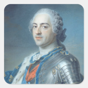 Porträt von König Louis XV 1748 Quadratischer Aufkleber