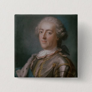 Porträt von König Louis-XV von Frankreich Button