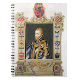 Porträt von König Philip-II von Spanien (1527-98) Notizblock