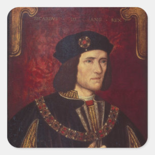 Porträt von König Richard III Quadratischer Aufkleber
