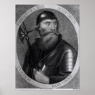 Porträt von König Robert I von Schottland Poster