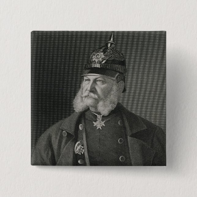 Porträt von König William-I von Preußen Button (Vorderseite)