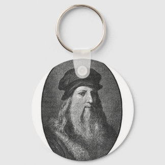 Porträt von Leonardo da Vinci Schlüsselanhänger