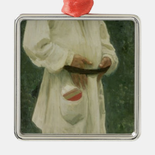 Porträt von Lev Tolstoy 1901 Silbernes Ornament