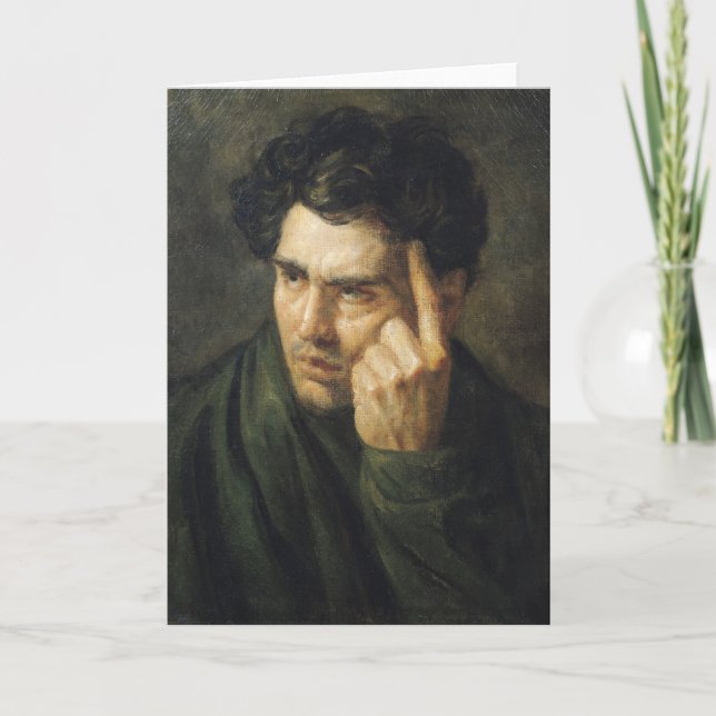 Porträt von Lord Byron Karte (Vorderseite)