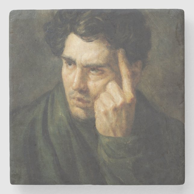 Porträt von Lord Byron Steinuntersetzer (Vorderseite)