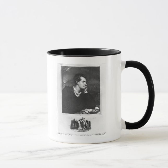 Porträt von Lord Byron Tasse (Rechts)