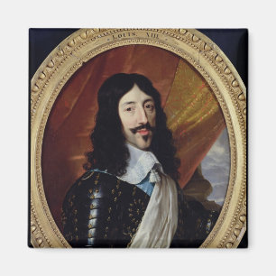 Porträt von Louis XIII nach 1610 Magnet