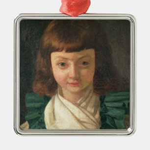 Porträt von Louis XVII als Kind, 1791 Silbernes Ornament