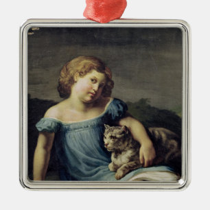 Porträt von Louise Vernet als Kind, 1818-19 Silbernes Ornament