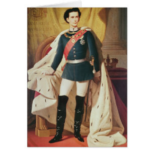 Porträt von Ludwig II von Bayern in der Uniform