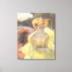 Porträt von Lydia bei der Oper von Mary Cassatt Leinwanddruck