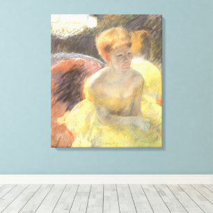 Porträt von Lydia bei der Oper von Mary Cassatt Leinwanddruck