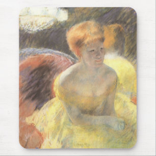 Porträt von Lydia in der Oper von Mary Cassatt Mousepad