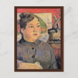 Porträt von Madame Alexandre Kohler von Gauguin Postkarte
