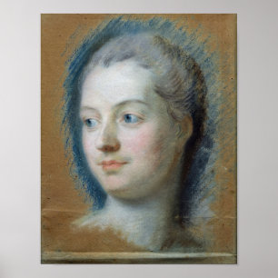 Porträt von Madame de Pompadour 1752 Poster