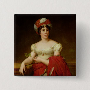 Porträt von Madame de Stael Button