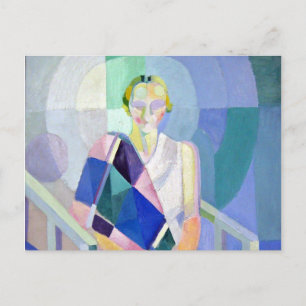 Porträt von Madame Heim von Robert Delaunay Postkarte
