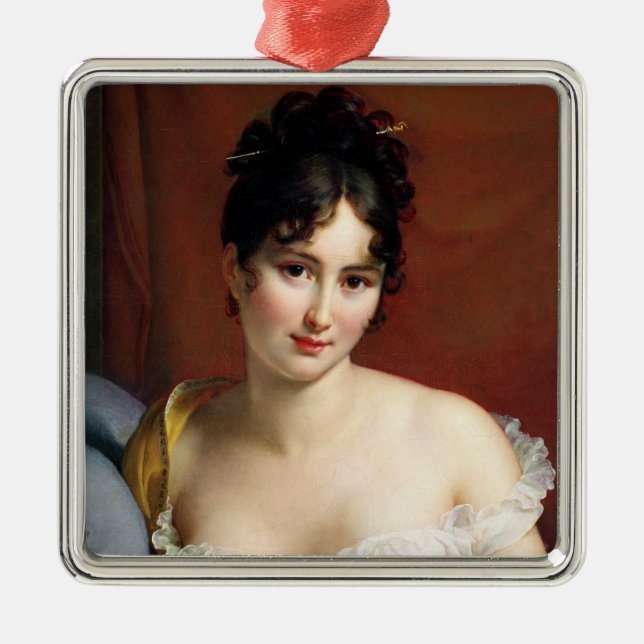Porträt von Madame Recamier Ornament Aus Metall (Vorne)