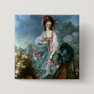 Porträt von Mademoiselle Guimard als Terpsichore, Button
