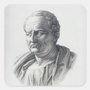 Porträt von Marcus Tullius Cicero Quadratischer Aufkleber
