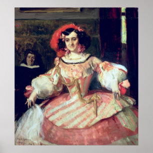 Porträt von Maria Guerrero Poster