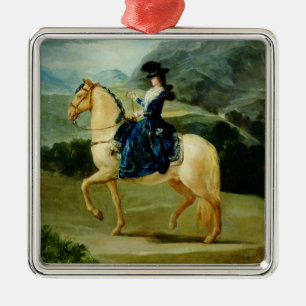Porträt von Maria Teresa de Vallabriga auf Silbernes Ornament