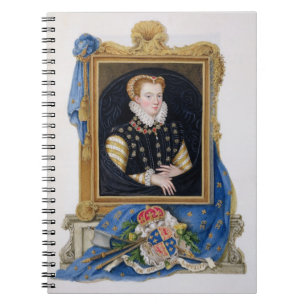 Porträt von Mary-Königin der Schotten (1542-87) Notizblock
